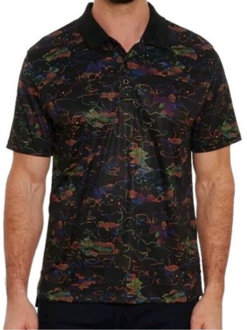 Robert Graham Shark Attack Short Sleeve Performance Polo 3XL